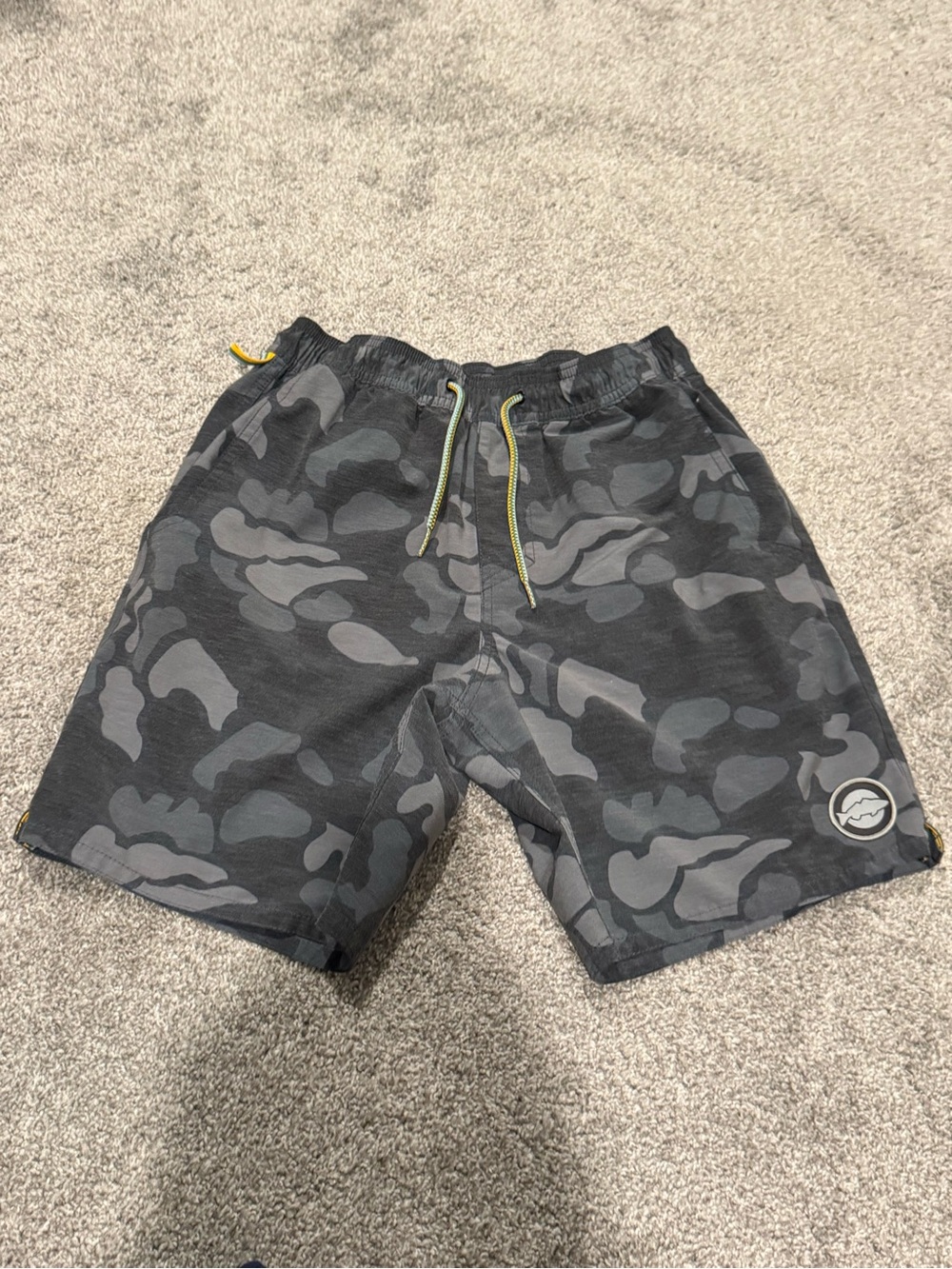 Marsh | Gray Camouflage Drawstring Shorts